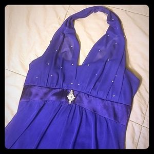 Beautiful Indigo Halter Dress